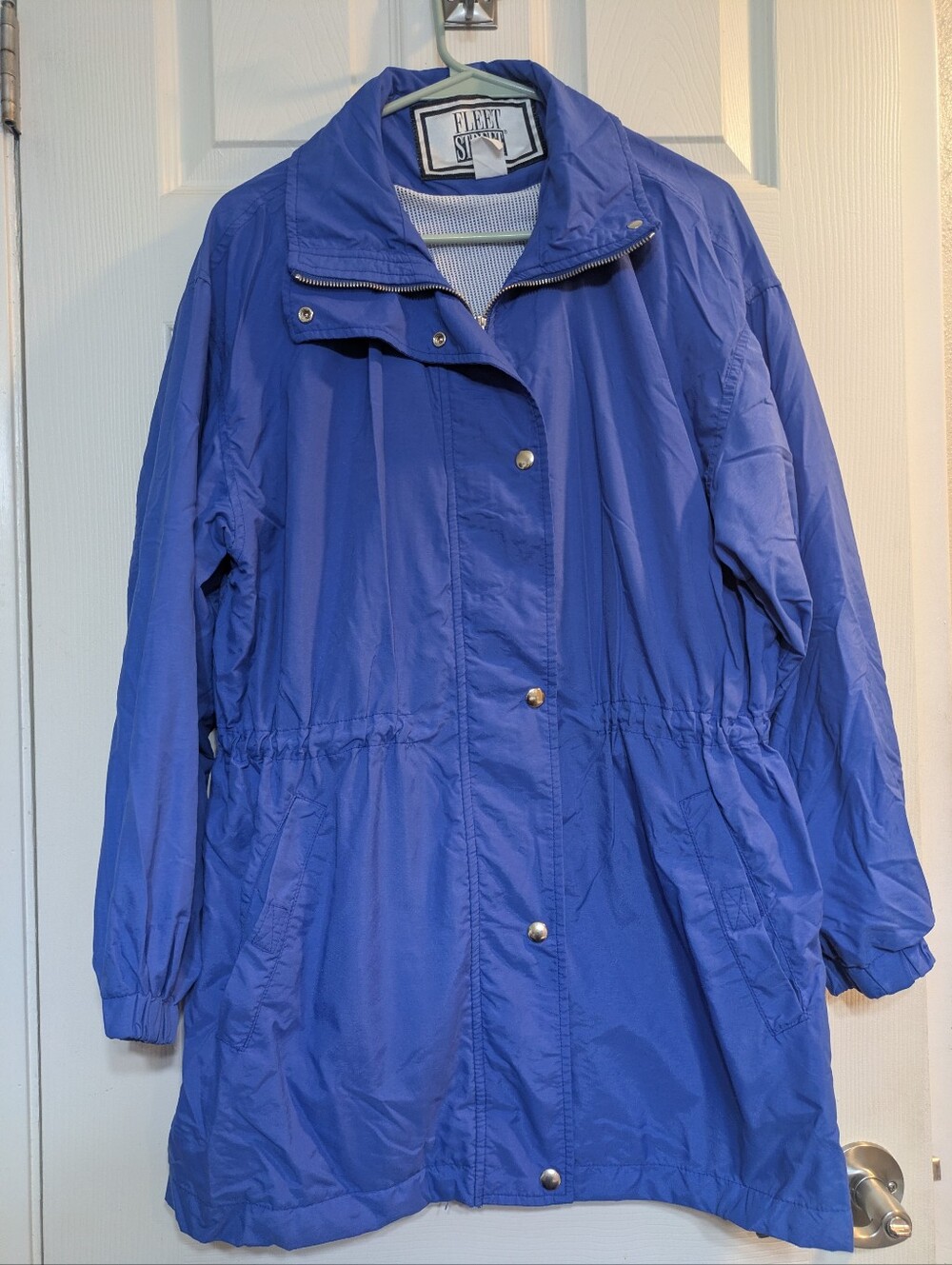 Fleecy Street Women's Royal Blue Utility Anorak Jacket